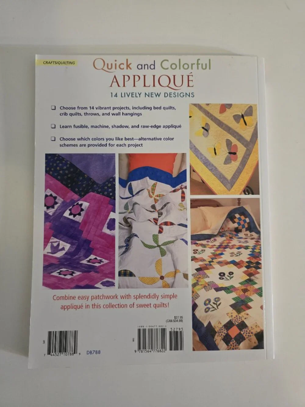 Quick & Colorful Applique Book Quilting Patterns Sewing Craft DIY 14 Designs 200